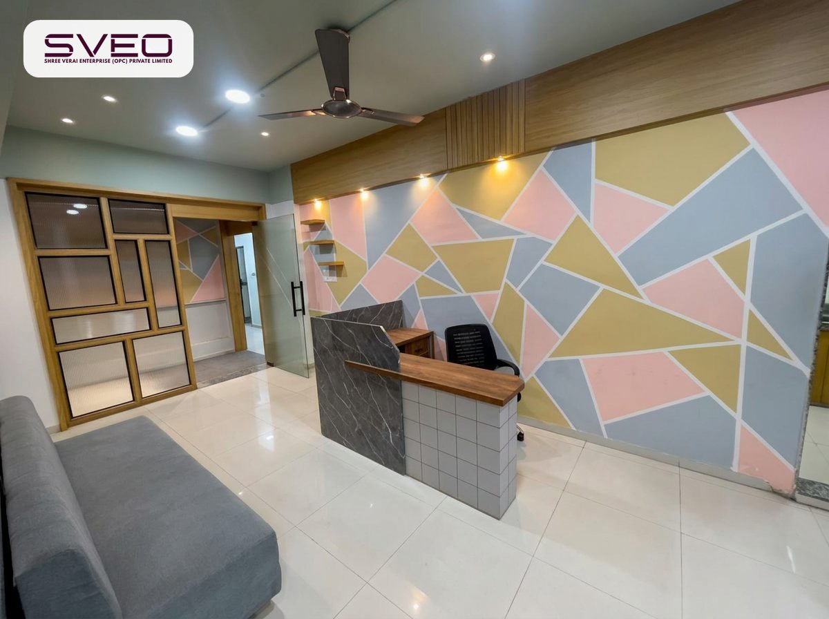 Reception area inside the SVEO office in Patan